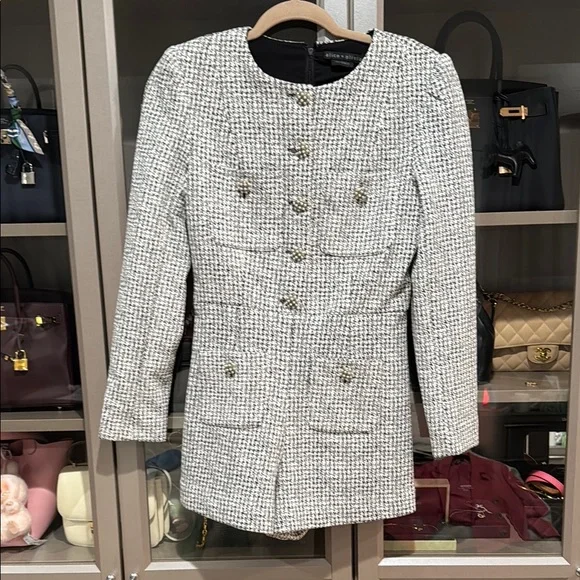 Alice + Olivia Tweed Jumpsuit - Picture 3 of 7